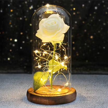 Rose LED Light Flower In Glass