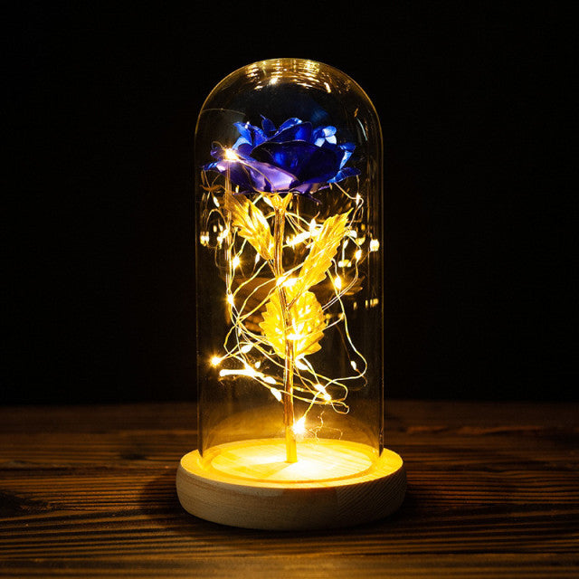 Rose LED Light Flower In Glass