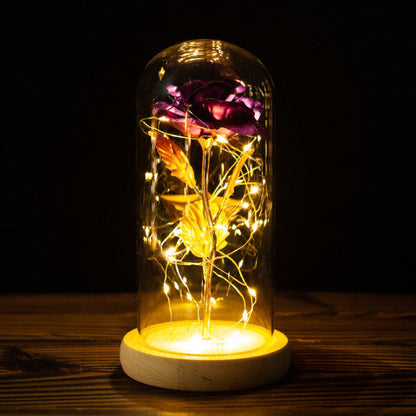 Rose LED Light Flower In Glass